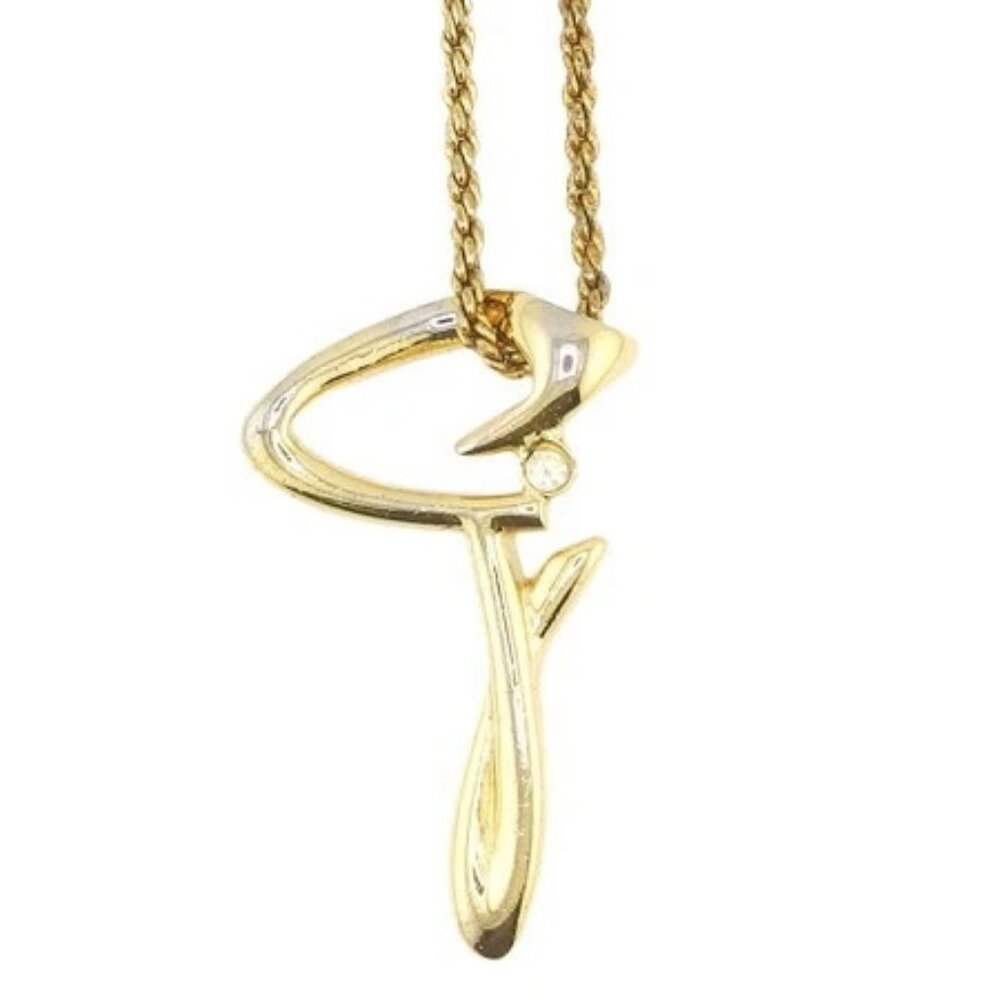 GIVENCHY necklace x rhinestone Crystal Rhinestone Authentic - Picture 3 of 7